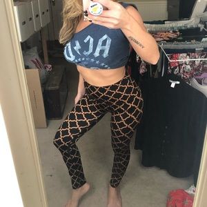 K. Deer printed workout leggings